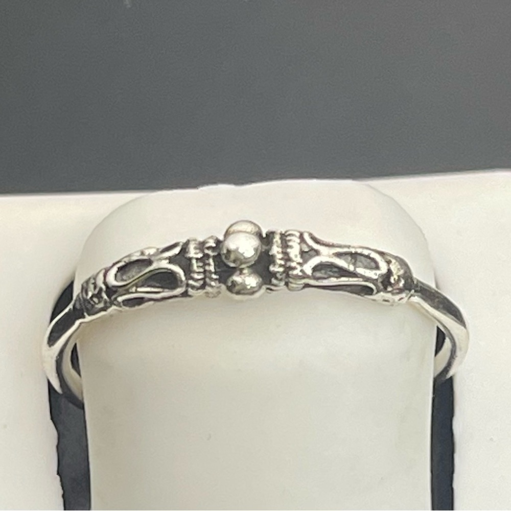 Solid 925 Silver Boho Ring Size 9 - image 2